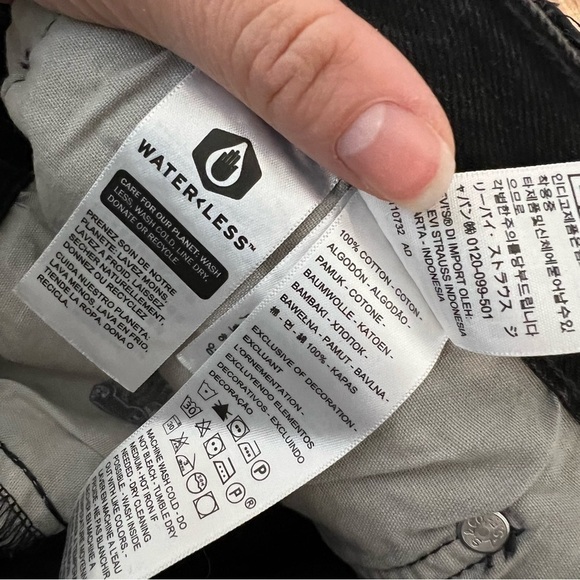 Levi's 501 Original Denim Shorts - Lunar Black - Picture 9 of 12